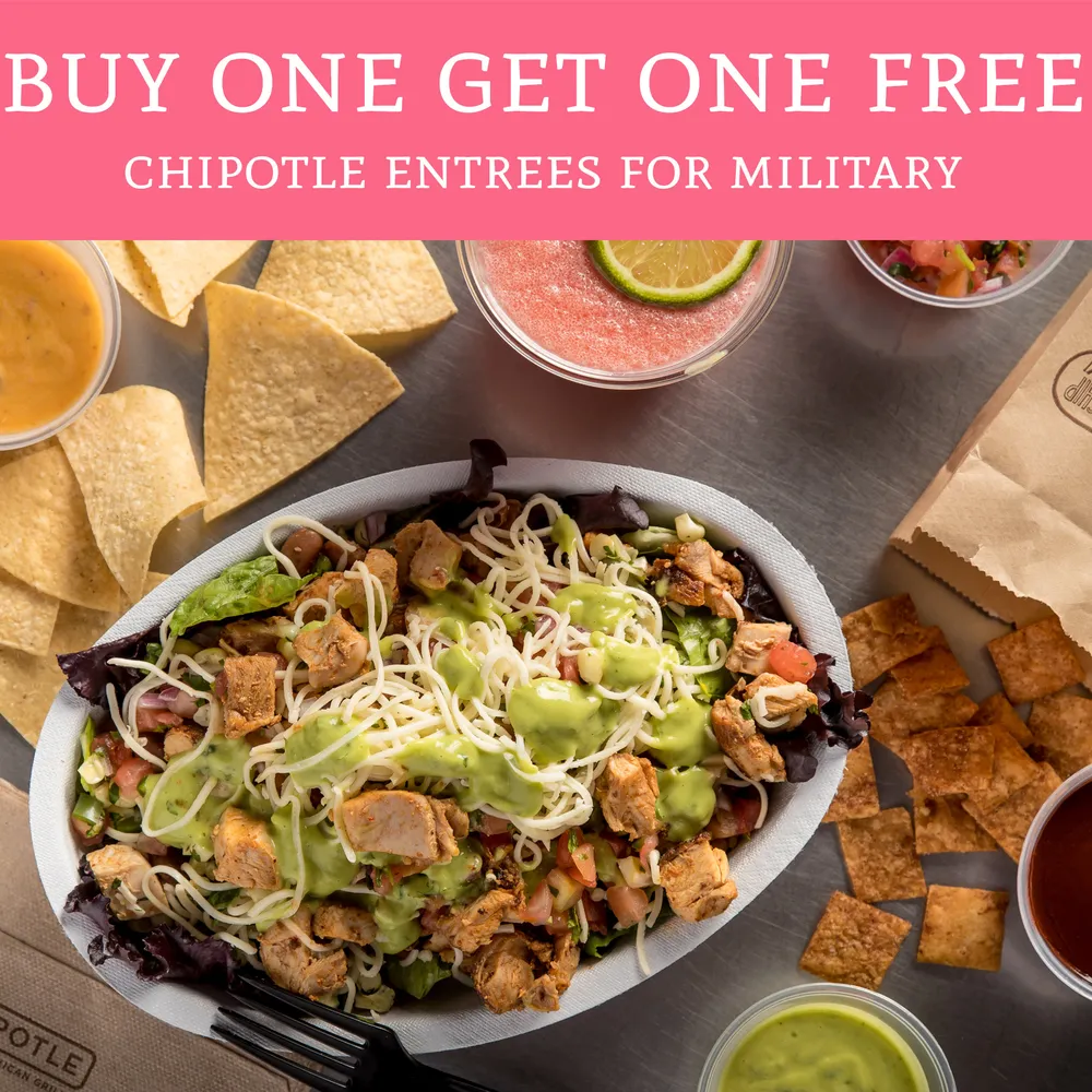 Free Chipotle Buy-one-get-one Free Entree