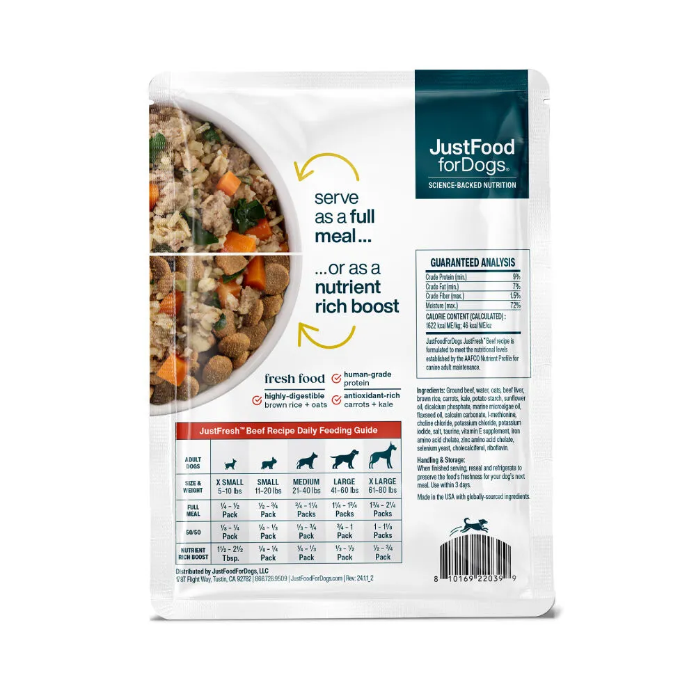 Free Just Food For Dogs Justfresh Food Pouch