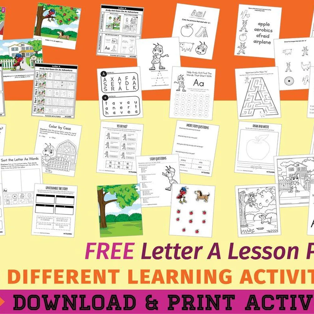 Free Kids Learning Essentials Letter A Lesson Plan