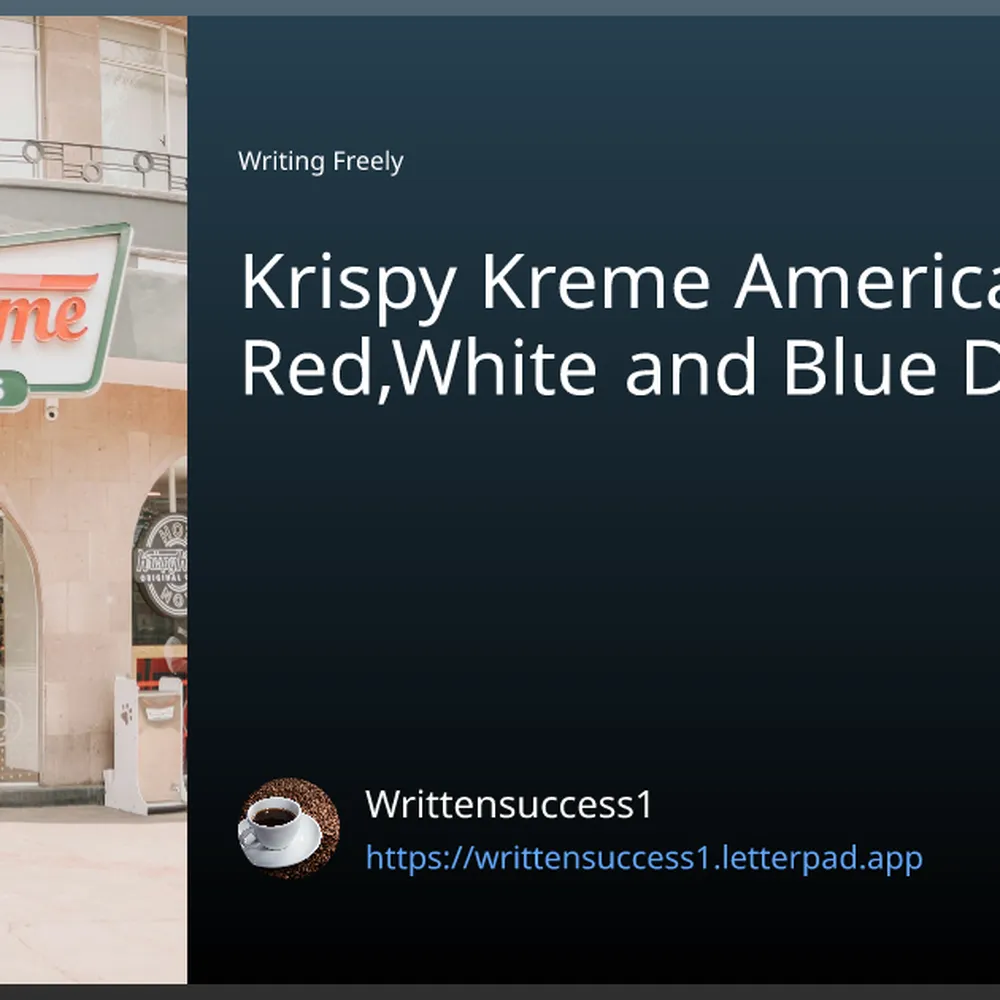 Free Krispy Kreme Red, White & Blue Doughnut