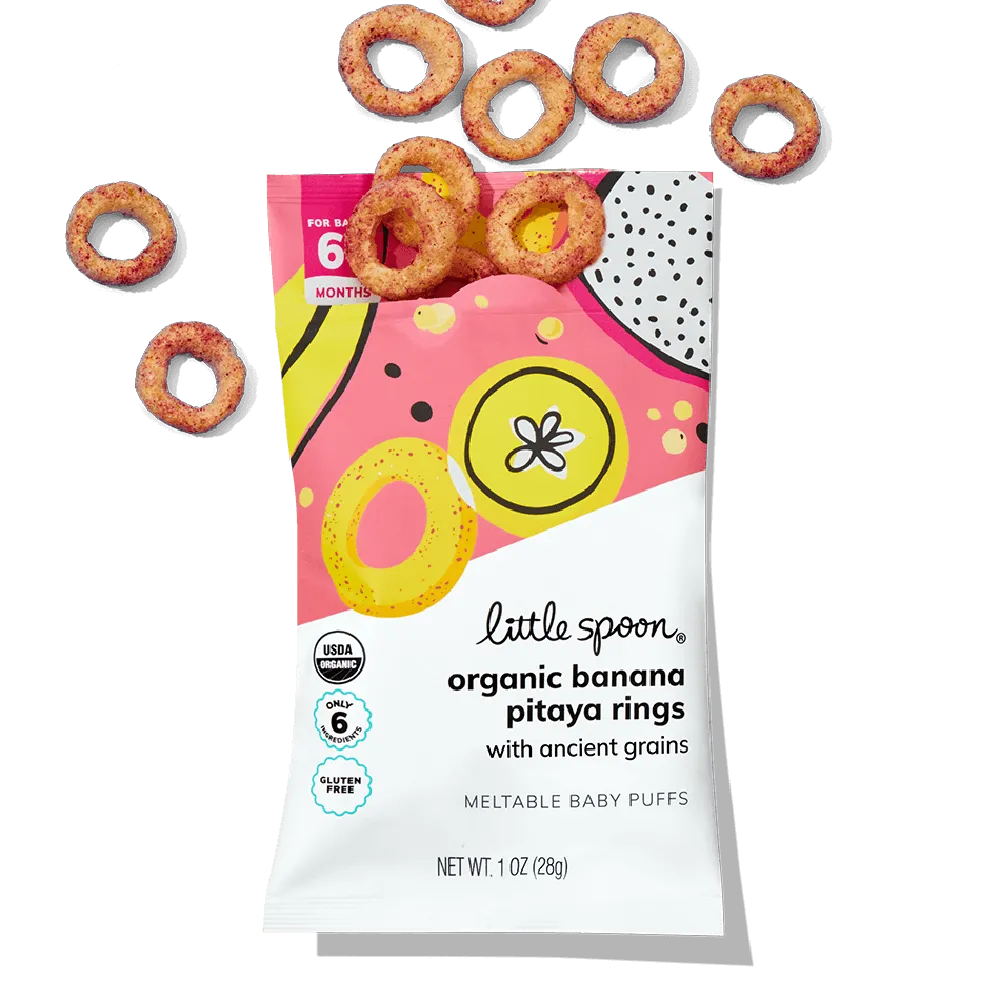 Free Little Spoons Organic Banana Pitaya Baby Puffs