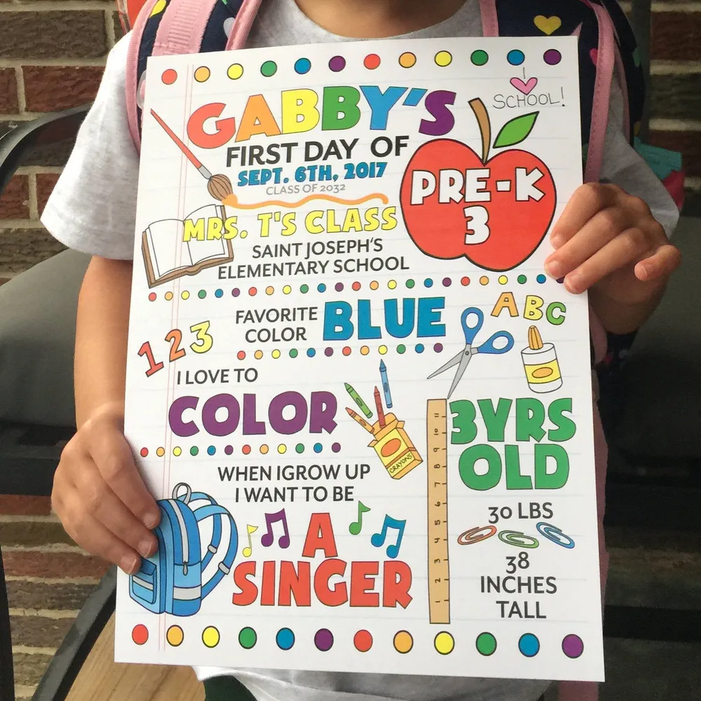 Free Personalized First Day Of School Sign From Staples