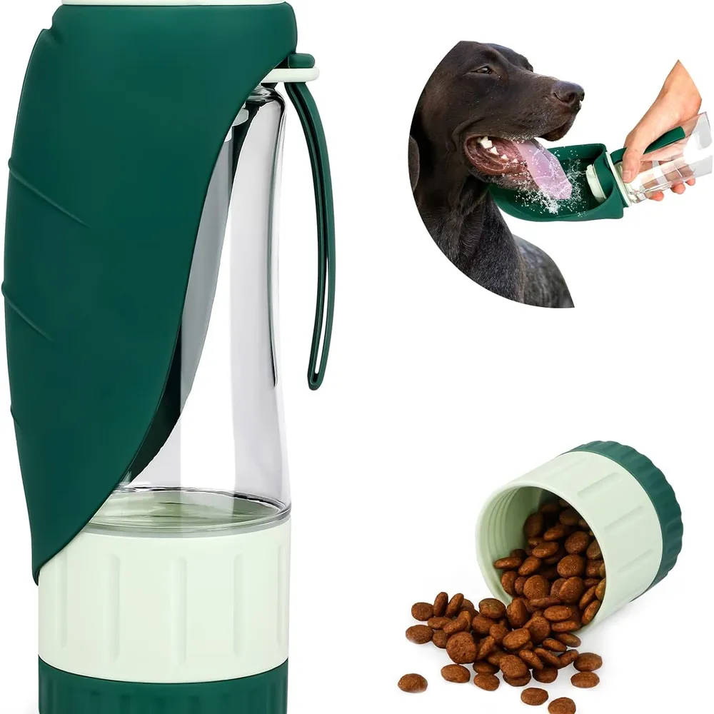 Free Portable Pet Water Bottle With Food Container And Dispenser Bowl From Petpals Connection