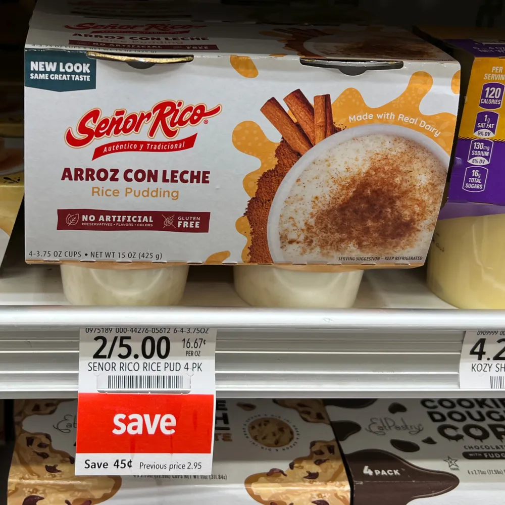 Free Senor Ricos Zero Sugar Rice Pudding