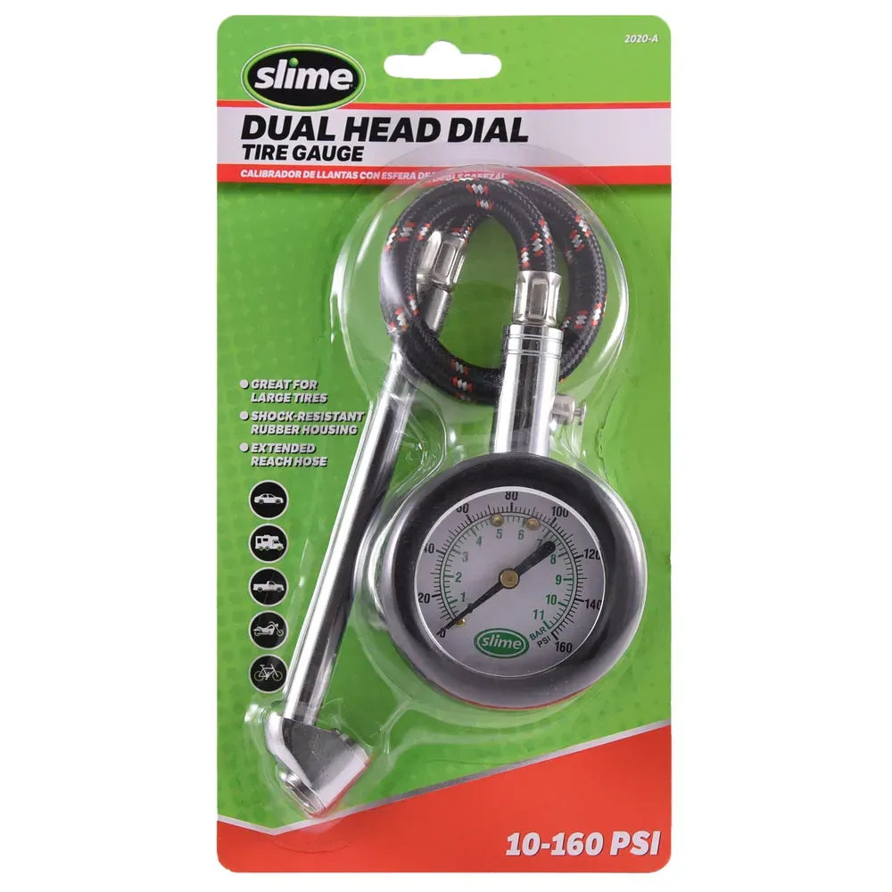 Free Slime Dual Head Tire Gauge