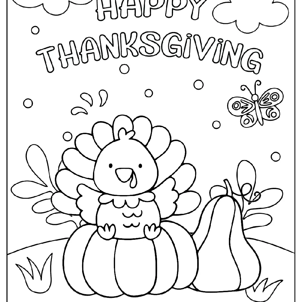 Free Thanksgiving Coloring Pages From Colorgenpro