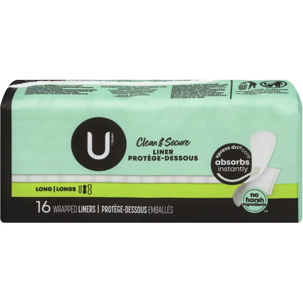 Free U By Kotex Clean & Secure Wrapped Panty Liners