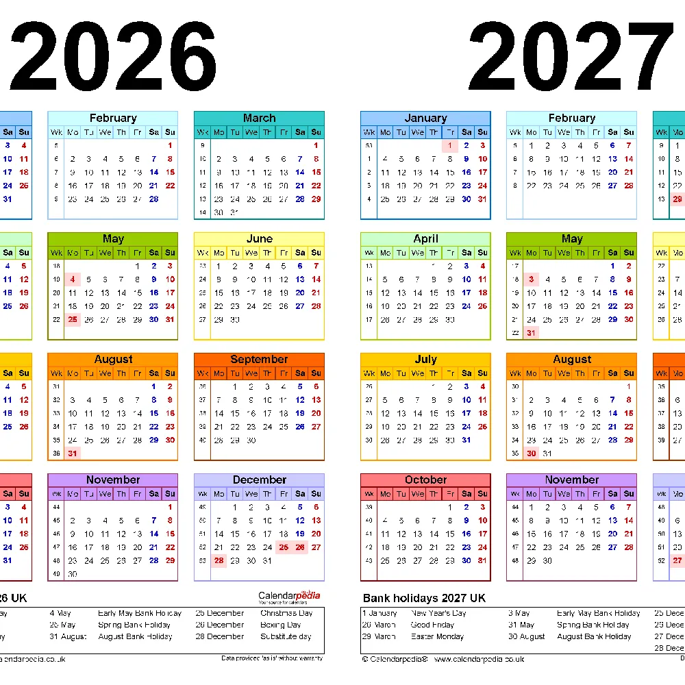 Free Unity 2026 With You In Every Season Calendar